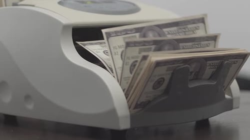 Money Counter Machine Counting US Currency