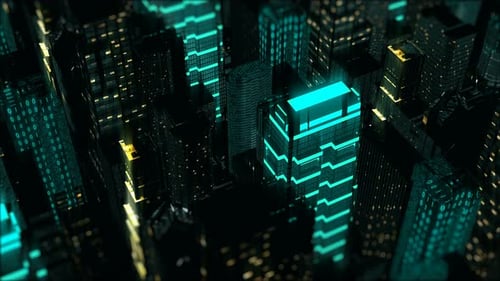 Digitale Nachtstadt