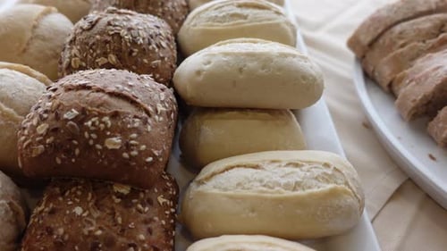 Freshly Baked Bread. Different Bread Close Up