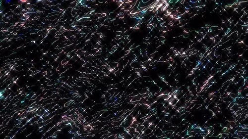 abstract lines shape colorful flashing light dots, black background