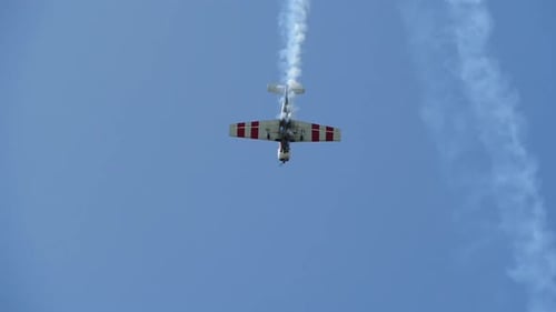Stunt Plane Performing Aerobatics in the Sky