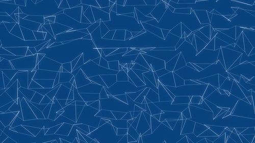 Abstract sci-fi white grid or wireframe net footage