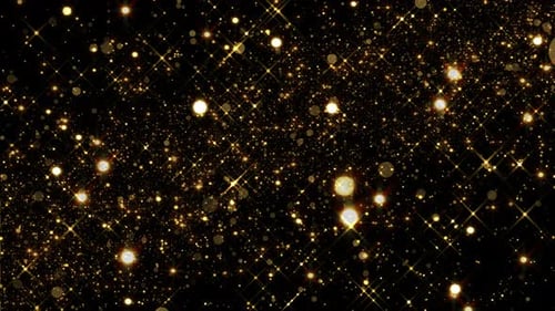 Golden Sparkle Particles Celebration Background