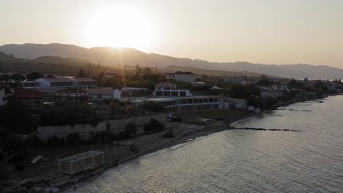 Sunset Over the Village