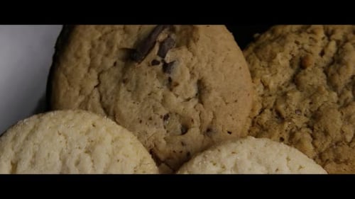 Close-up of Delicious Assorted Freshly Baked Cookies
