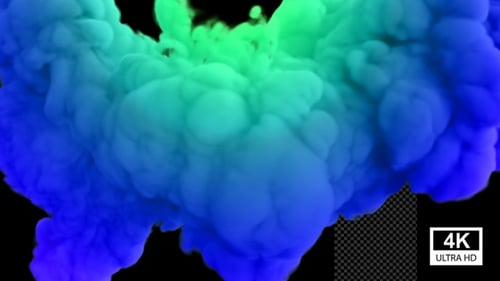 Colorful Fluid Smoke Expanding Background or Transition