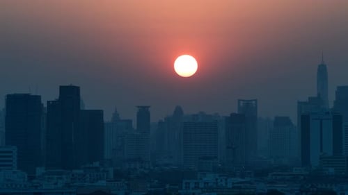 Sunrise In City