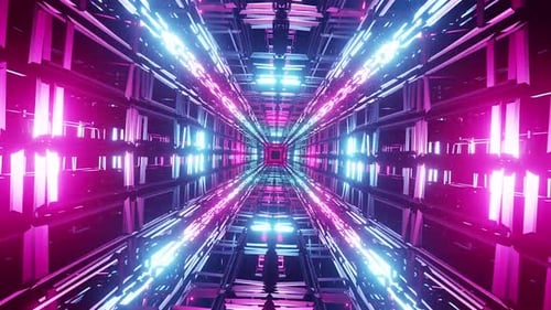 Sci Fi Pink Tunnel Vj Loop HD