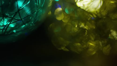 Sparkling Spinning Christmas Ornaments Abstract Background