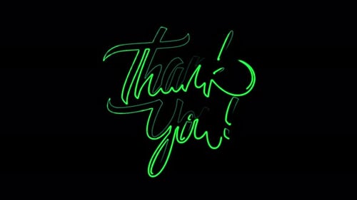 Gracias por la impecable animación de texto de neón. Gracias por las palabras: texto de neón animado, movimiento
.