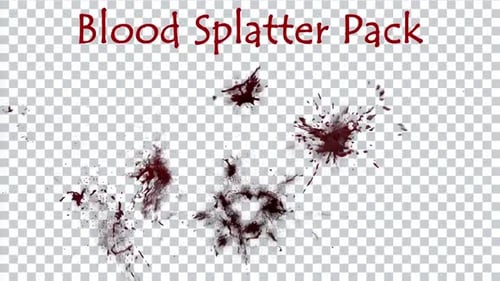 Realistic Blood Splatter Pack Animated Overlays