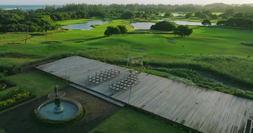Beautiful Wedding Arch View From Drone