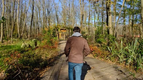 Herbst Mann Gehen