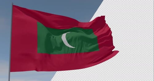 Realistic Waving Maldives Flag for International Presentations