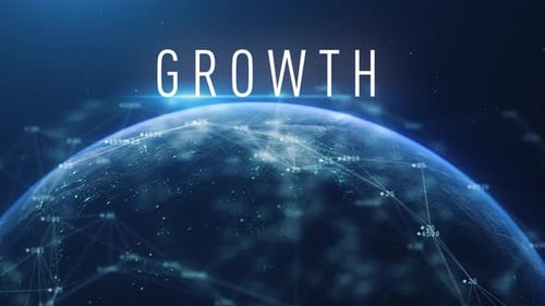 Futuristic Digital Global Network Growth Title Opener