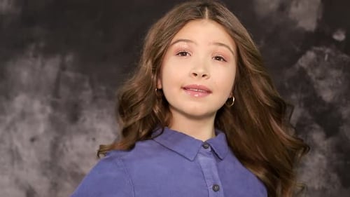 Young Girl Posing with Glitter Makeup