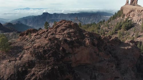 Mountain Vista: Rocky Terrain and Distant Peaks