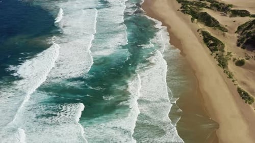 Aerial View of Ocean Waves