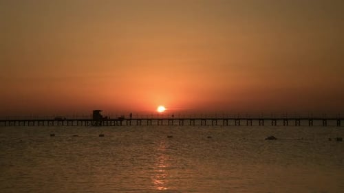 Sunrise at the Sea Time Laps In the Spring