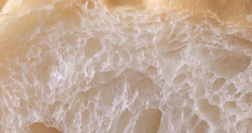 Extreme Close-up of White Bread Texture