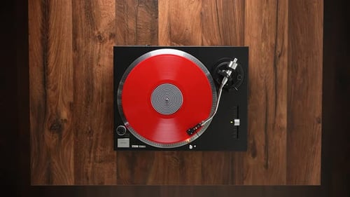 Vinyl Player and Red Vinyl
