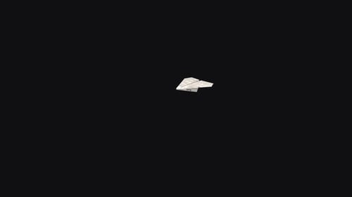 Minimalist Paper Airplane Flying Text Reveal