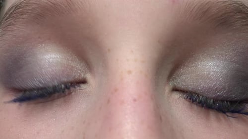 Extreme Close Up of Woman's Eyes Blinking