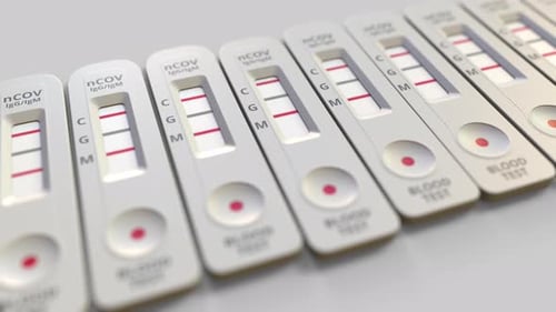 COVID-19 Rapid Test Kit Result Animation