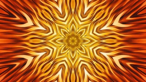 Warm Golden Abstract Geometric Kaleidoscope Background