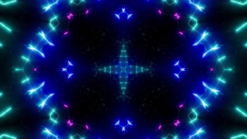 VJ Neon Lights Wave Loop 4K 04