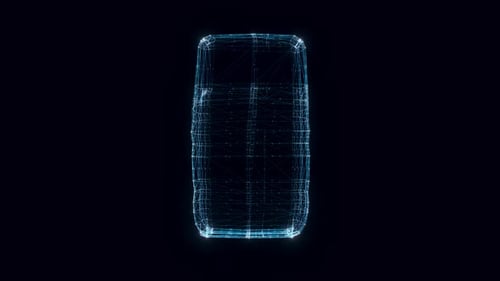 Cement Concrete Bag Hologram Rotating 4k