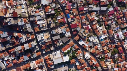 Cityscape of Turkish Town Aerial View