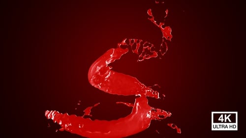Twisted Red Paint Splash V4 4K