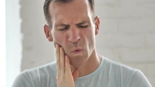 Toothache Man with Tooth Pain