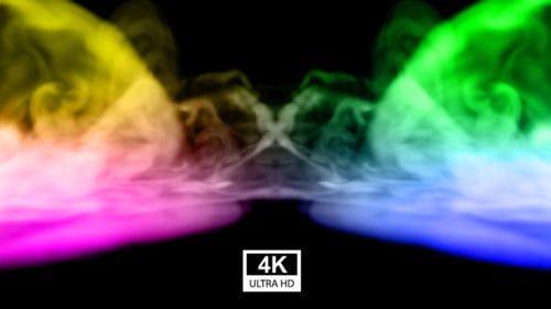 Vibrant Fluid Smoke Abstract Animation Background