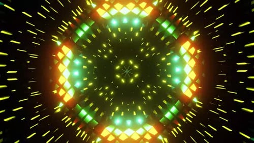 Rotated Green Neon Disco Vj Loop 4K
