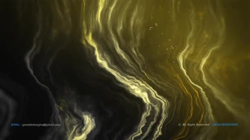 Elegant Golden Fluid Abstract Wave Motion Background Loop