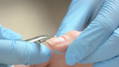 Close Up Process of Cuticle Cutting