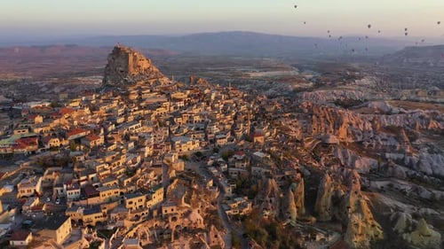 Uchisar Cave Town Aerial View