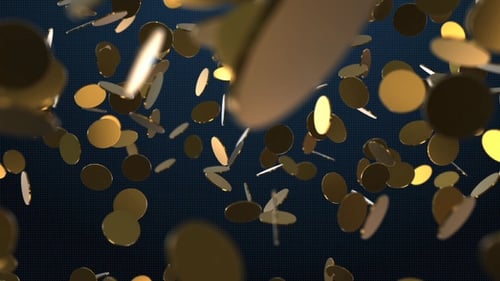 Falling Luxury Golden Coins Transition Animation