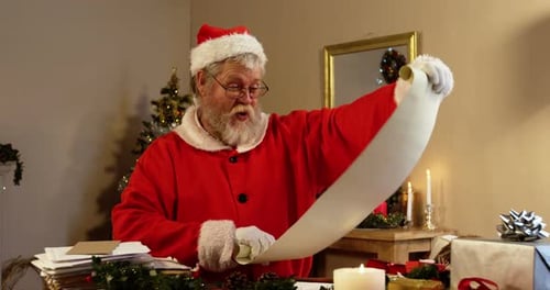 Santa Claus Reads Long Christmas List with Surprise