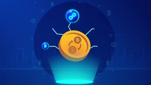 Futuristic Digital Currency Network Connection Animation