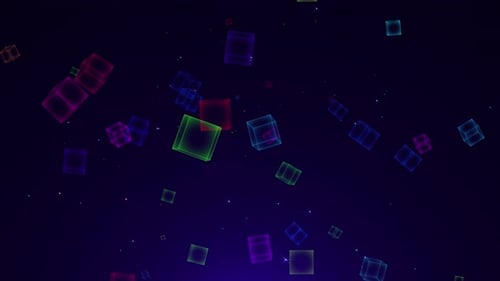 Space Colorful Cube 4K