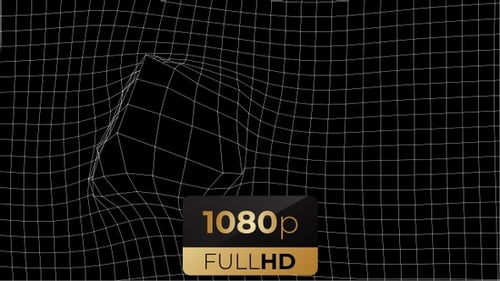 Dynamic Wireframe Grid Distortion Abstract Background