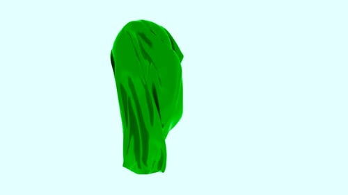 Green Fluid Flowing Fabric Reveal Transition Element