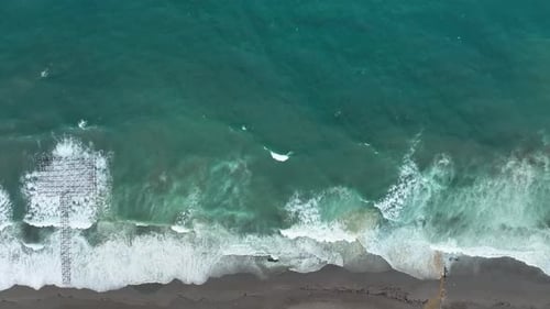 Dramatic Sea Texture 4K Aerial View