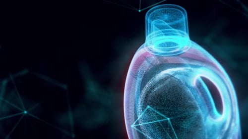 Detergent Hologram Close Up 4k