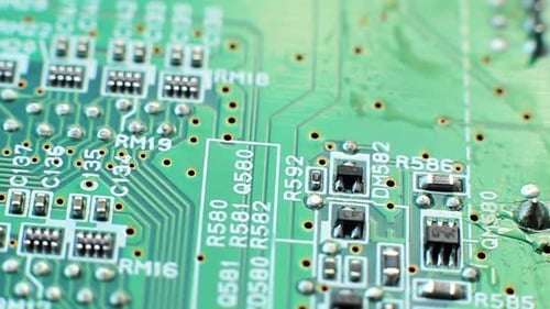 Circuit Board Close Up Electronic Components
