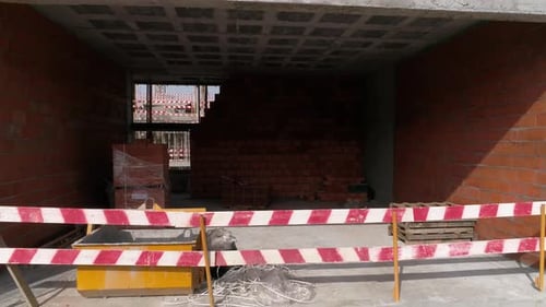Estructura de hormigón del sitio de construcción
