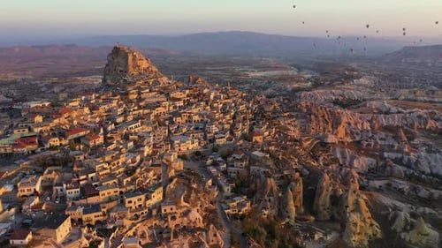 Uchisar Cave Town Aerial View